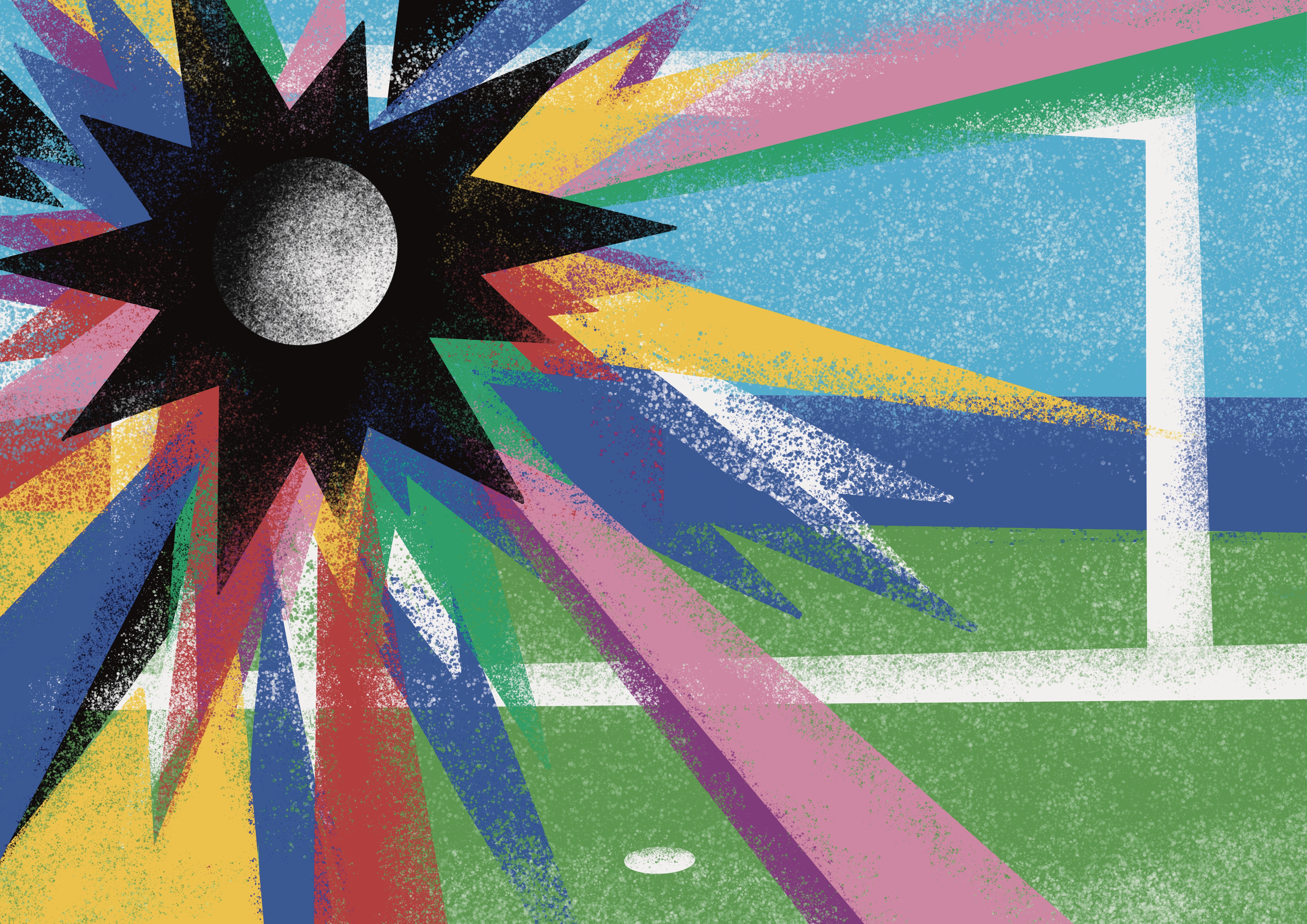 Lucarne — digital painting de Nicolas Milon-Domecyn, 29x42 cm, 2024